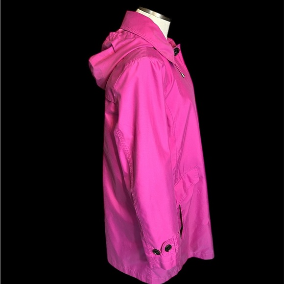 Lands' End Raspberry Pink Trench Coat - Picture 3 of 8